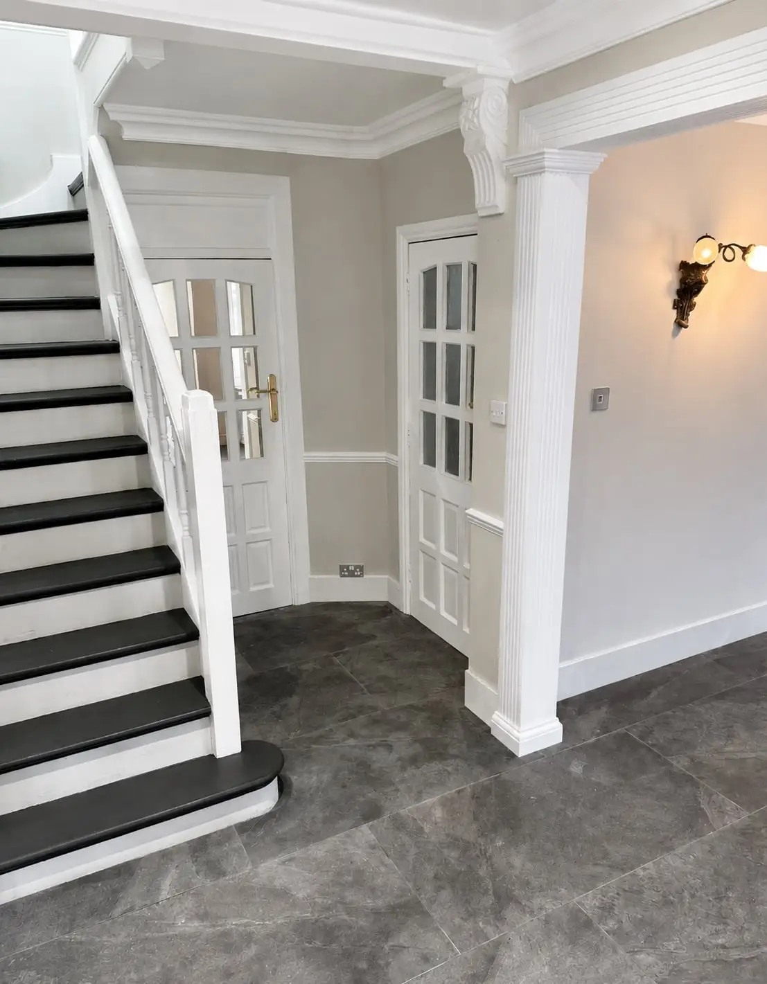 Staircase and landing after refurbishment